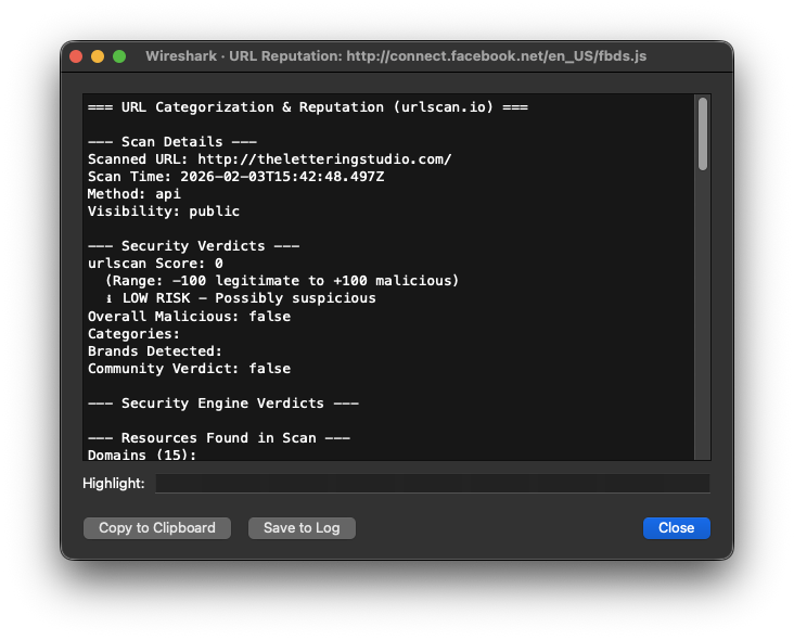 ASK URL reputation